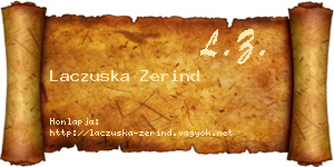 Laczuska Zerind névjegykártya